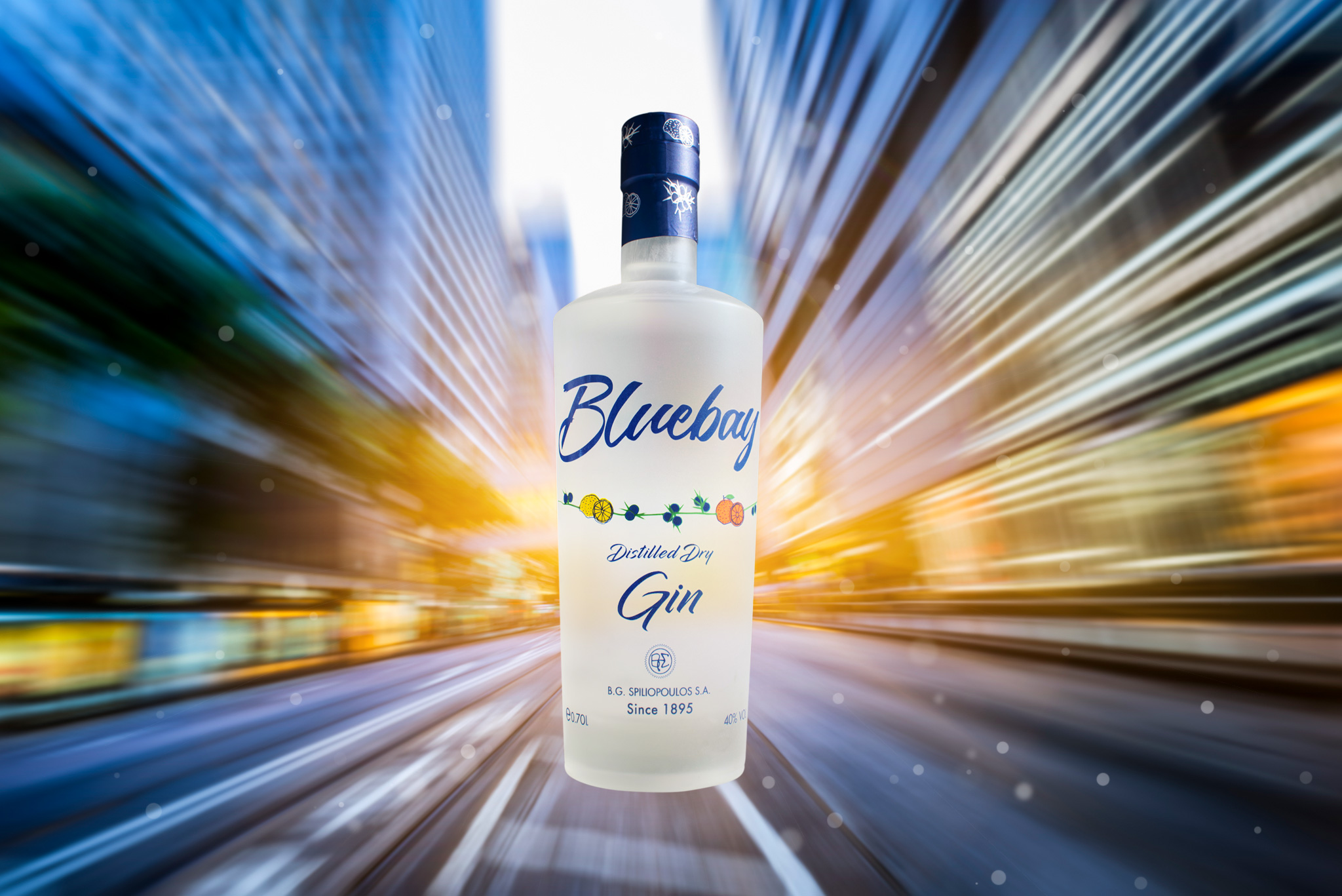  Take a pause with a sip of Bluebay.